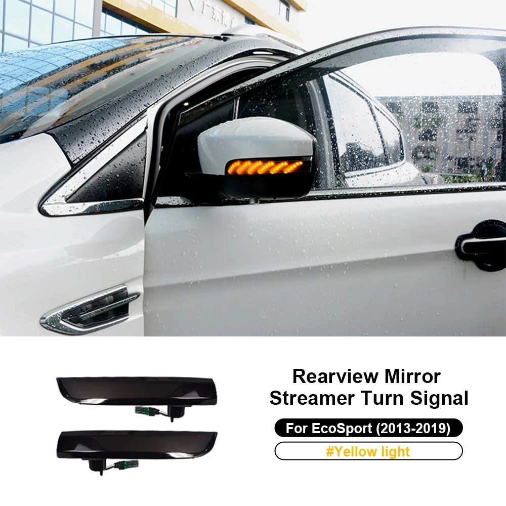 

2Pcs Dynamic Turn Signal LED Rearview Mirror Streamer Light For Ford Ecosport 2013 2014 2015 2016 2017 2018 2019