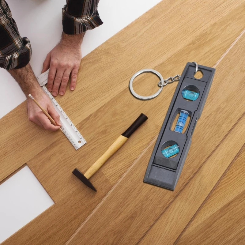 Convenient Miniature Level with Keychain 3 Bubble Precise Measure Tool