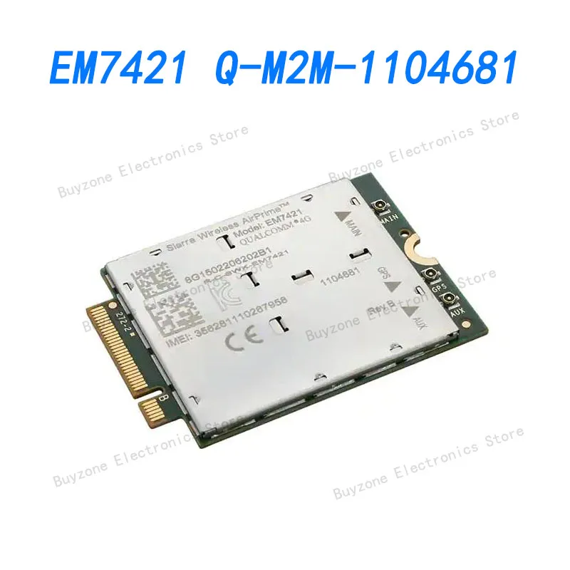 

EM7421 Q-M2M-1104681 Cellular, Navigation Galileo, GLONASS, GPS, HSPA+, LTE Transceiver Module Antenna