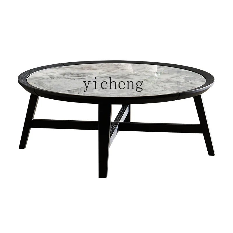 XC  Mild Luxury Marble Coffee Table round Modern Advanced Artistic Sense Small Apartment Minimalist Creative