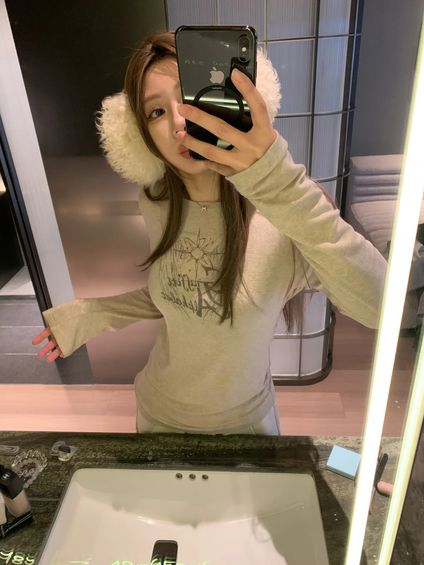 

Женская футболка с длинным рукавом в американском стиле, базовый слой, топ из шелково-шерстяной смеси, облегающая футболка с принтом от Tannin Red Rabbit