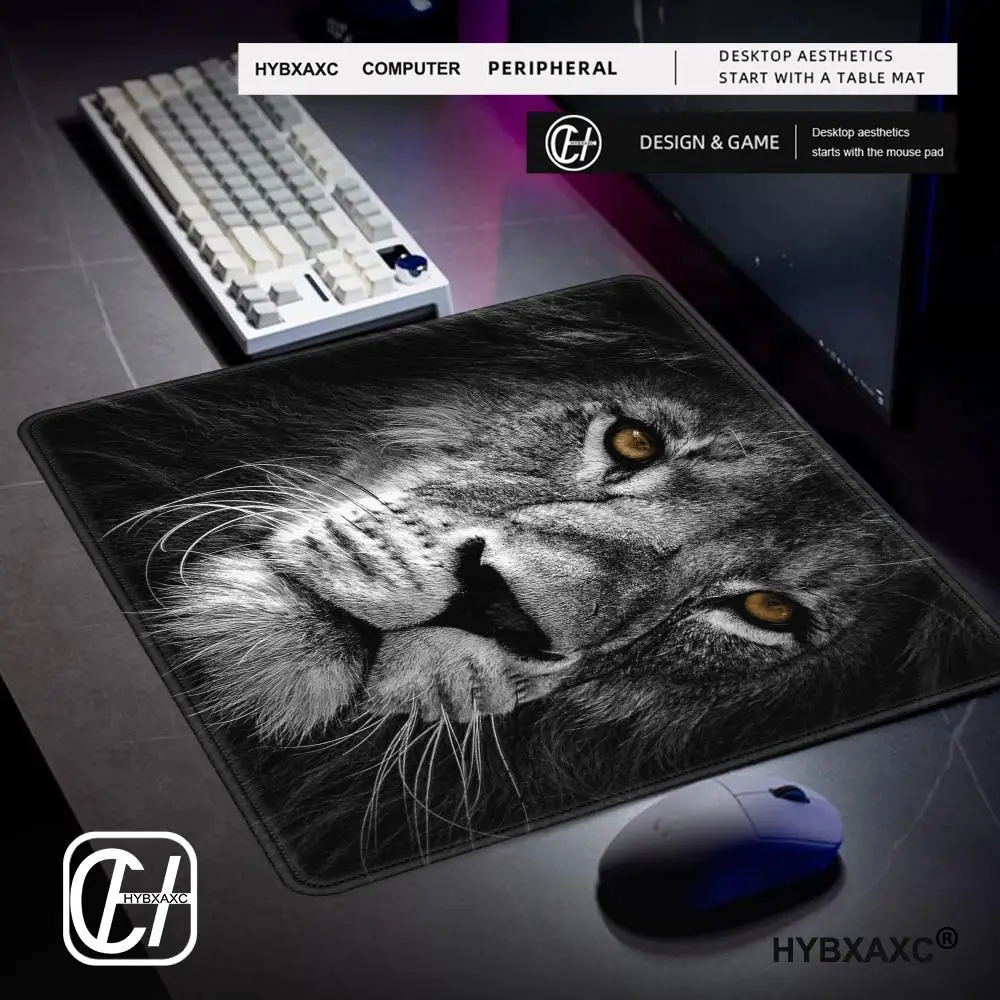 HD Lion Mouse Pad Multiple Sizes Large Square Computer Office Game Table Mats Rubber Anti-slip Mousepads Small Decor Desk Pads