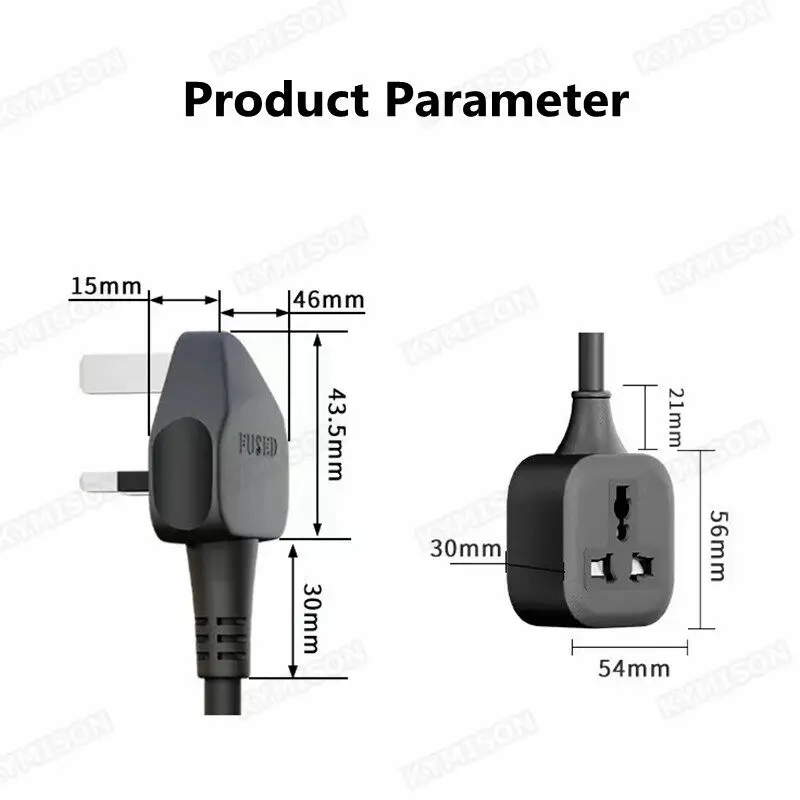 Przedłużacz Standard brytyjski zasilania M/F w Wielkiej Brytanii, siec UK 3-pinowa wtyczka męska do uniwersalnego gniazda żeńskiego kabel