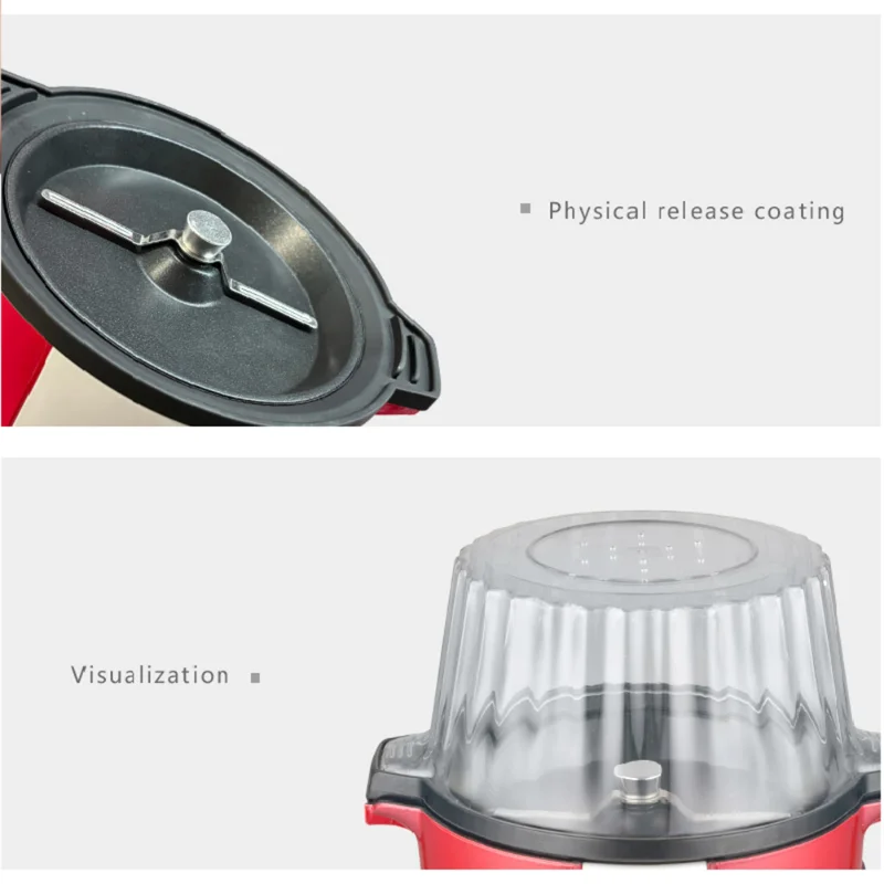 AD-Compact Electric Popcorn Maker Quick DIY Popcorn Machine For Kids, Mini Puffing Machine Small Popcorn Machine EU Plug