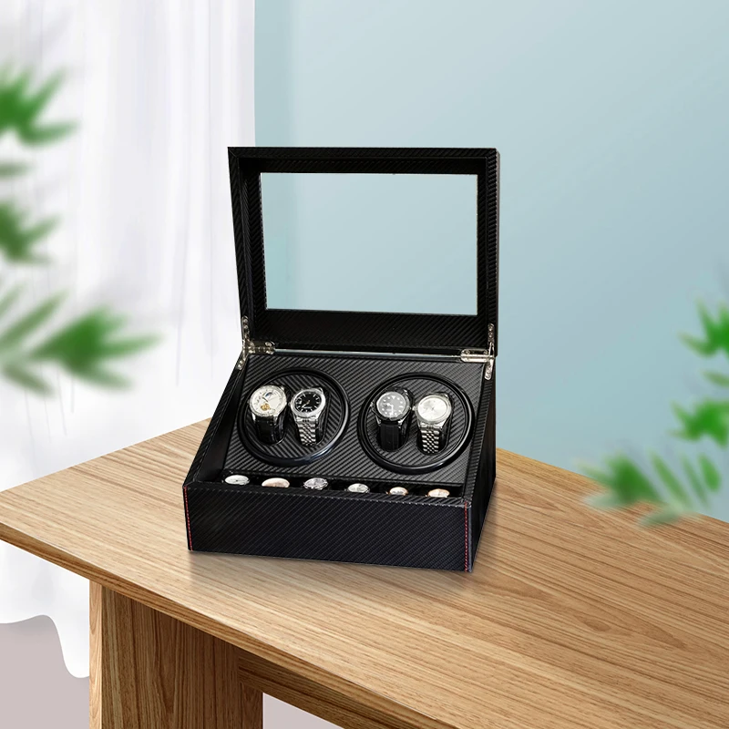 Remontoir de montre automatique à 4 montres, 1 pièce, pour montres pour hommes et femmes, remontoir de montre automatique avec moteur silencieux, alimenté par USB