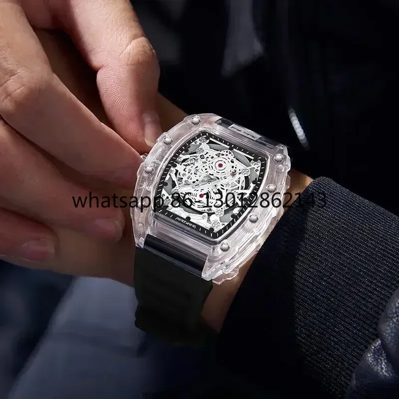 Watch Personalized Wine Barrel Quartz Watch Fashion Transparent Men's Watch Waterproof