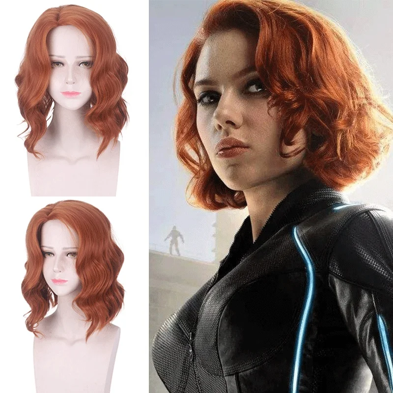 X-Men Black Widow Cosplay Wig Western Curly Synthetic Hair Wig for Women