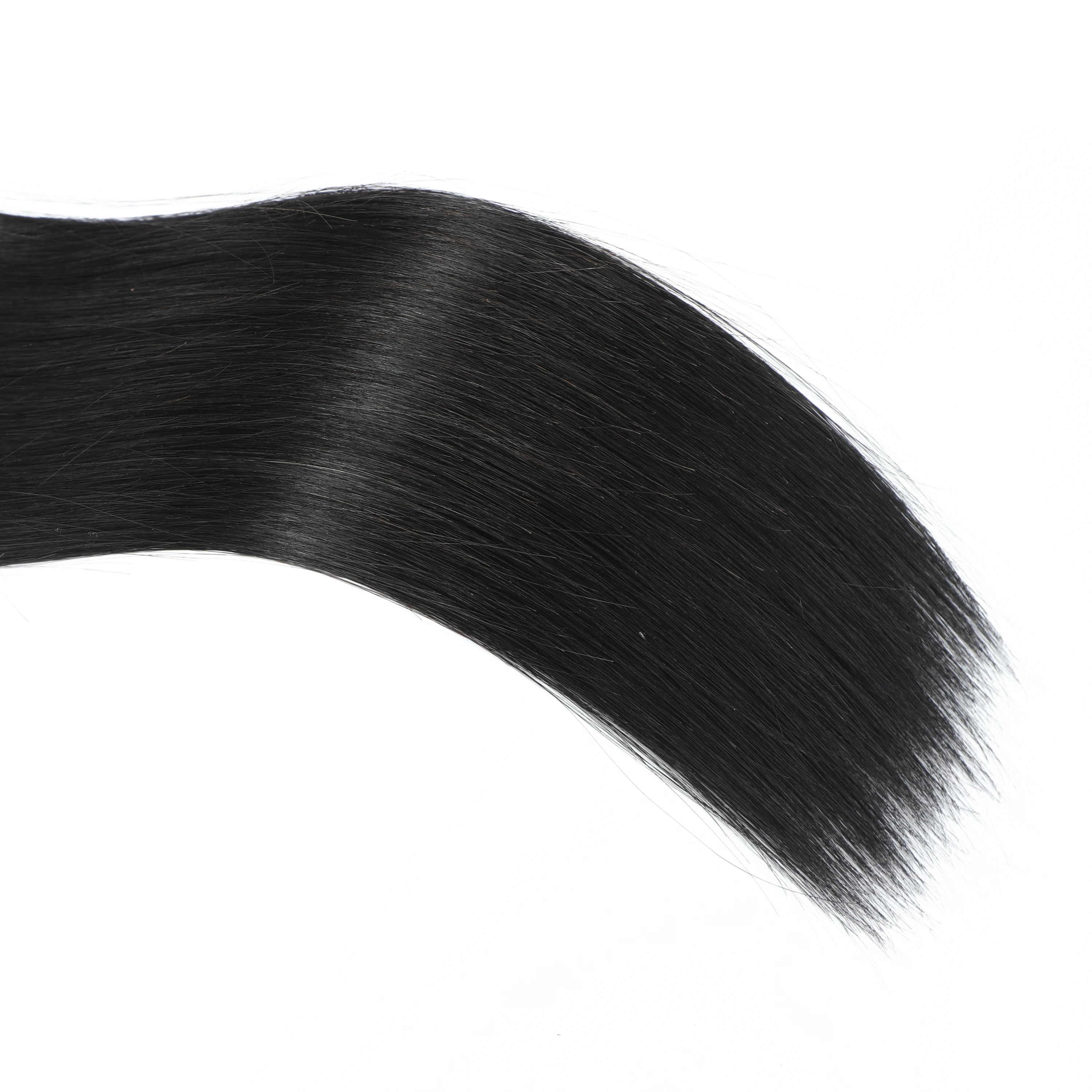 Bundles droits de cheveux humains pour les femmes noires, non transformés, brésiliens, vierges, extensions de cheveux, document naturel