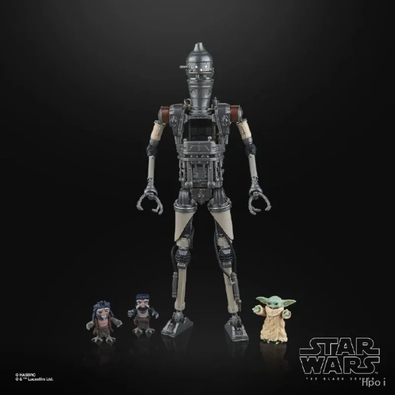 Original Hasbro Star Wars The Black Series The Mandalorian IG-12 & GROGU Action Figure Model Birthday Gifts view 4