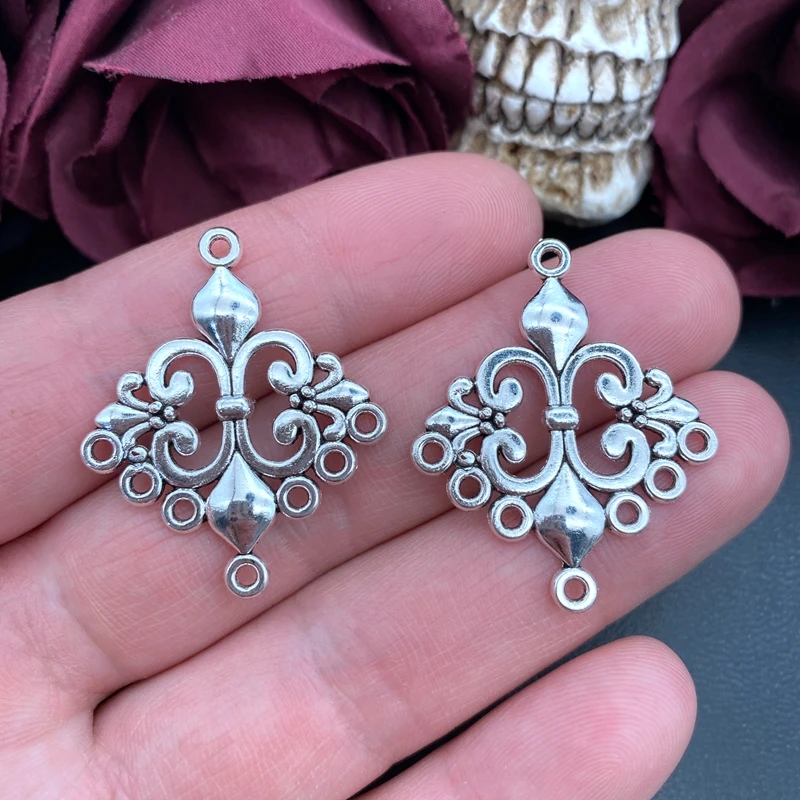 8 sztuk 36*29mm romb urok 8 otworów złącza Charms wisiorek projektant Charms Fit tworzenia biżuterii DIY komponenty do biżuterii