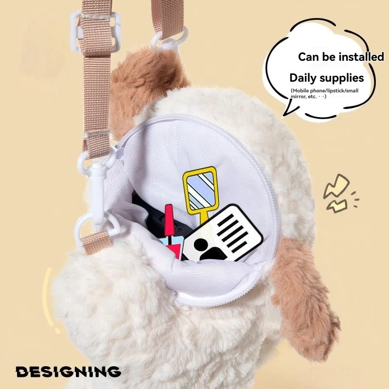 Bern Welpe süße kleine Plüsch-Kindertasche, vielseitige Puppenfigur, einschultrige Umhängetasche für Mädchen