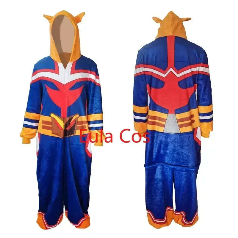 pyjama-de-dessin-anime-unisexe-pour-adultes-anime-my-hero-academy-all-might-peignoir-cosplay-combinaison-en-flanelle