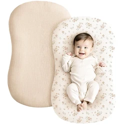 Muslin Baby Lounger Cover 100% Cotton Newborn Lounger Cover Soft and Breathable Lounger Slipcover for Boys Girls