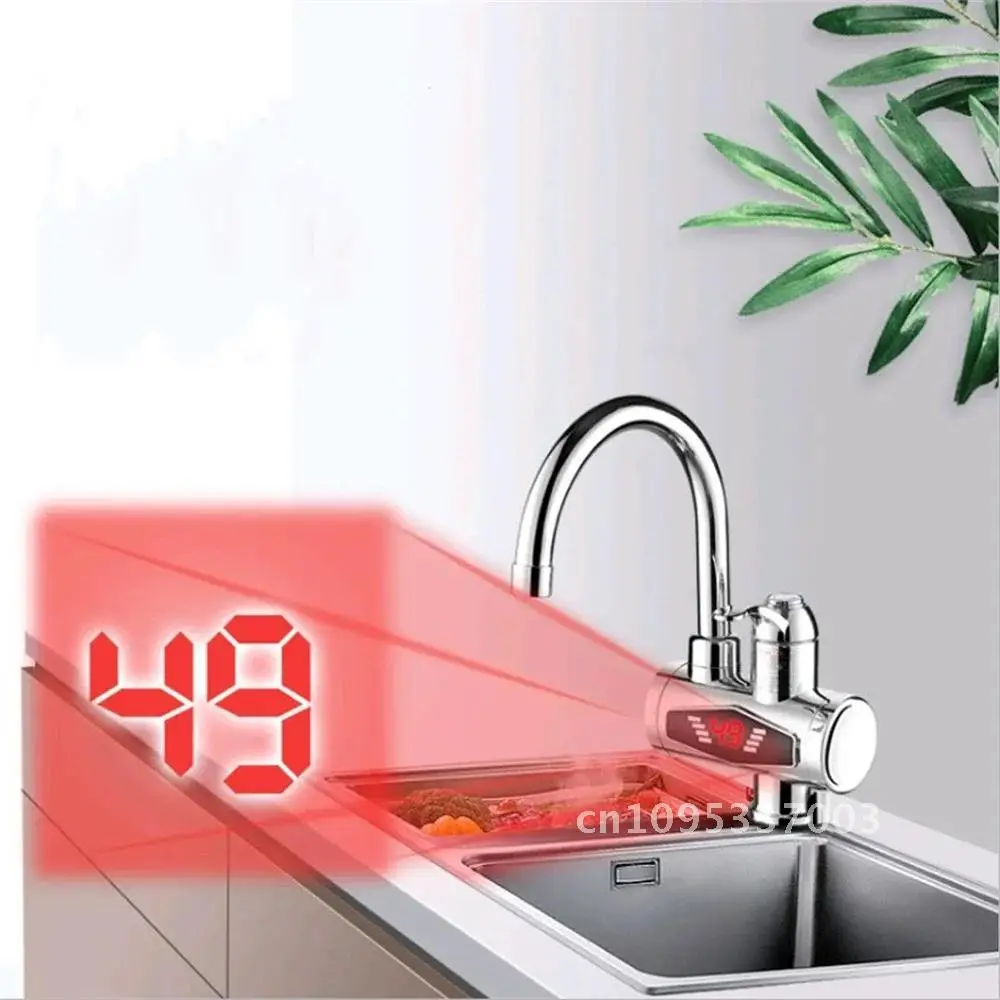 Electric Faucet Kitchen Bathroom Instant Heating Water Faucet with Warm Digital Model Dual-use Faucet and Cold Water LED Display