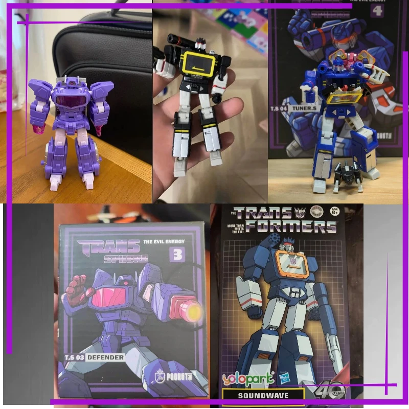 Juguete transformador sónico PT04 original, PocketToys PT-04 con pequeña cinta de audio DX9, muñeca móvil a escala pequeña, regalo coleccionable