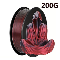 200g 3D Printer Filament PLA Silk black red 1.75mm 3D Printing Material Sublimation Extrudeuse Black red Two Color Silk pla 1KG