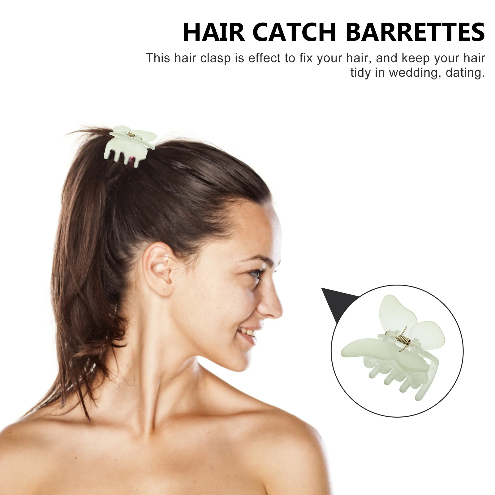 

Frosted Hair Clips Practical Claw Clamp Butterfly for Thick Clamps Chic Decoration Resin Large