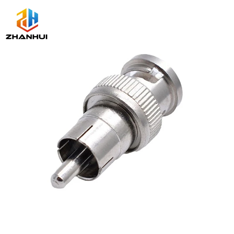 BNC Male to RCA Male Lotus Head Adapter 2/5/10Pcs Coaxial Connector for Surveillance Camera Video Signal Conversion