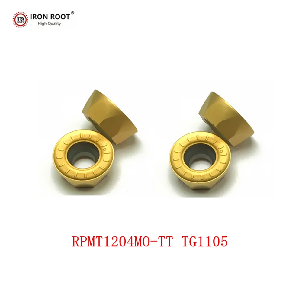 Demir kök RPMW1003MO-TT, RPMT10T3MO RPMT1204MO-TT TG1105 CNC torna EMR5R EMRW6 için freze makinesi aracı freze karbür uçları