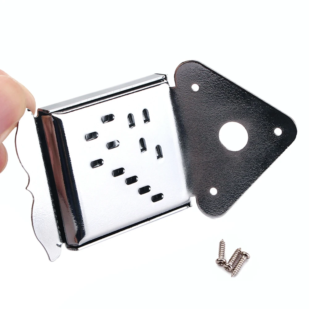 

8 String Mandolin Tailpiece Chrome 455 X 425 X 08Cm Shiny Finish Cover Removable for Guitar Part Replacement