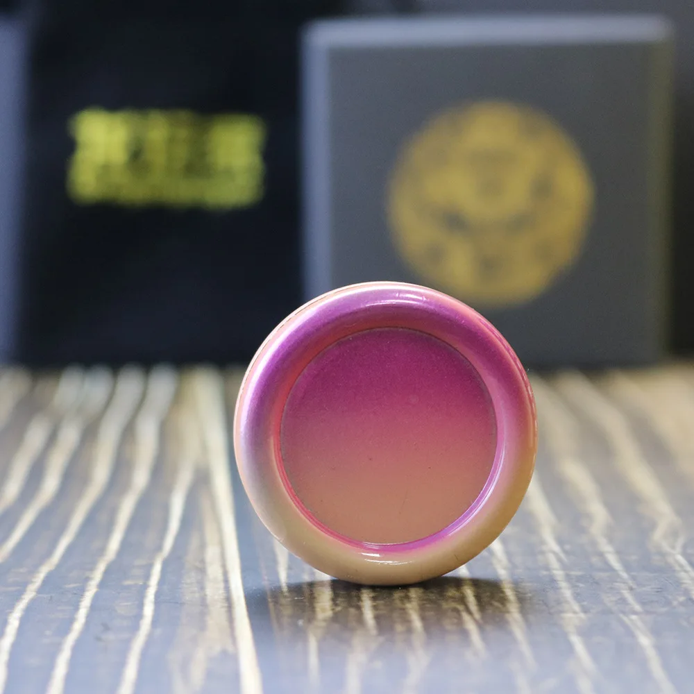 Mini gradiente rosa moeda mão spinner empurrar sliders brinquedo adulto portátil alívio do estresse edc ventilação artefatos fidget tdah autismo brinquedos