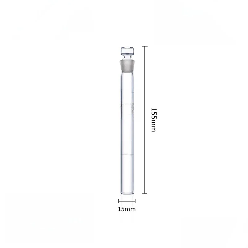 Tubo colorimétrico de vidro com plugue