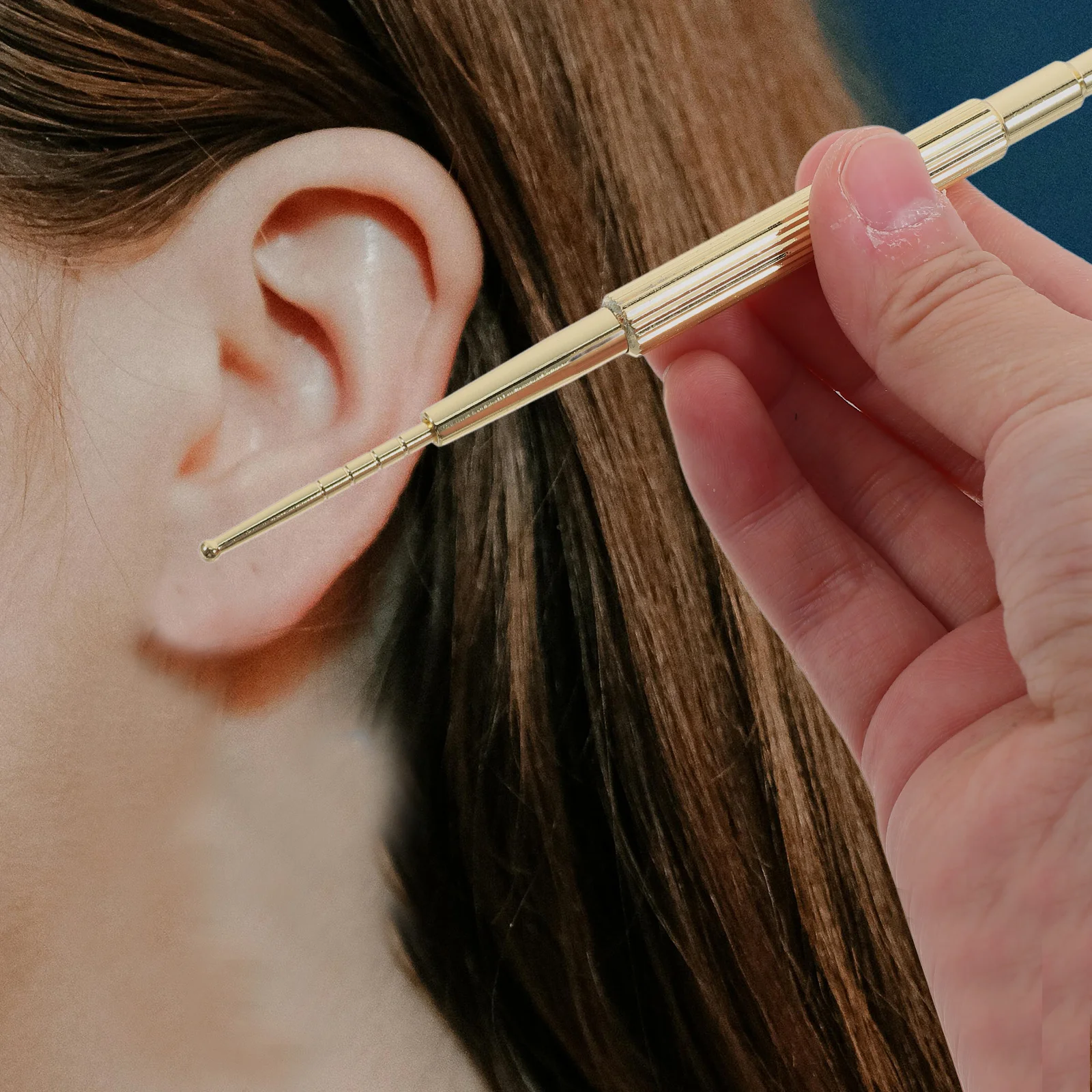 النحاس الأذن نقطة التحقيق الربيع تحميل العلاج بالابر القلم الزناد بقعة مكتشف الأذن عصا تدليك الرقبة الوجه مدلك إبرة الوخز بالإبر