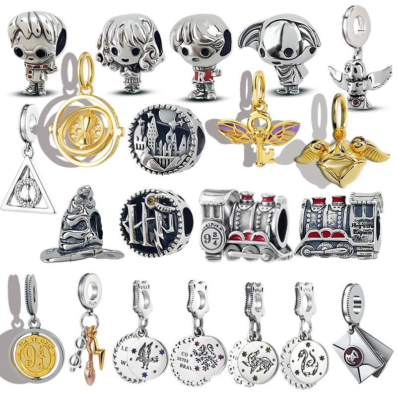 

Hot Sale Harry Potter Inspired Charm Beads, Compatible With European Bracelets，Magic Wizard DIY Making Jewelry Gifts For Fans.
