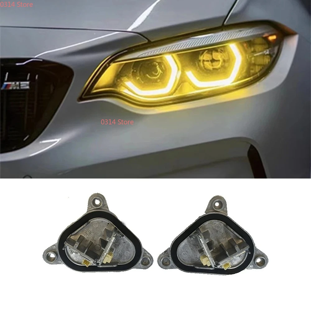 

Yellow 63117494851 63117494852 for BMW M2 series F22 F23 F87 LCI lamp DRL LED angel eye module lemon color daytime running light