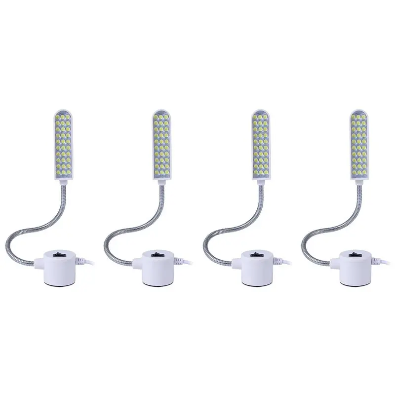 

F-T 30 LED Sewing Machine Light With Magnetic Base And Flexible Gooseneck, Portable Work Light 4Pack EU Plug