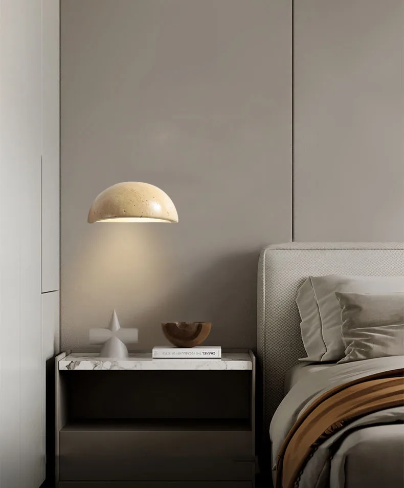 Mini LED Wall Light Natural Stone Sconce