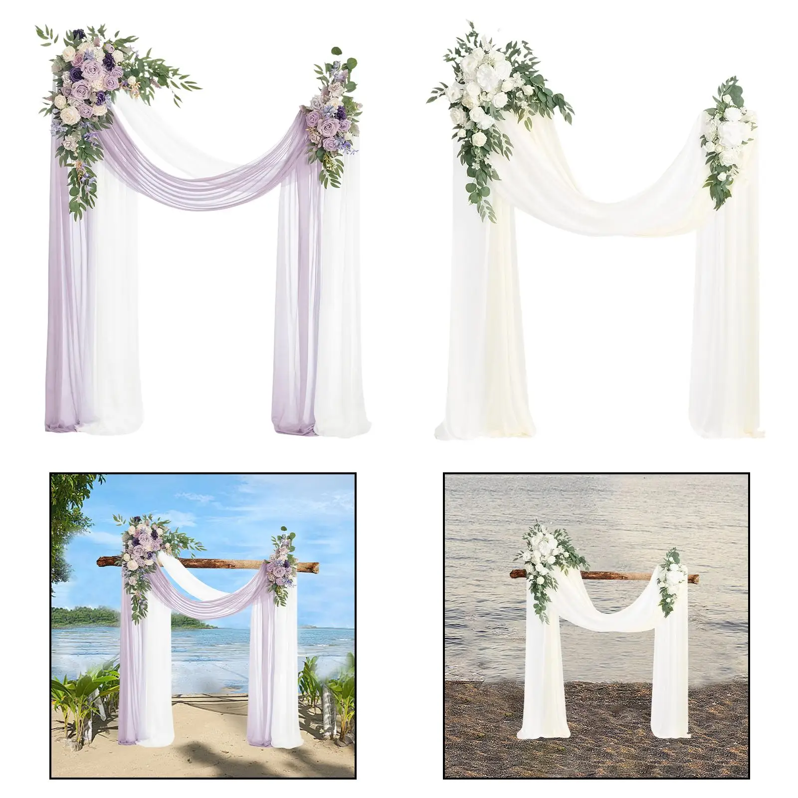 

Artificial Wedding Arch Flowers Kit Decor for Backdrop Wedding Ceremony