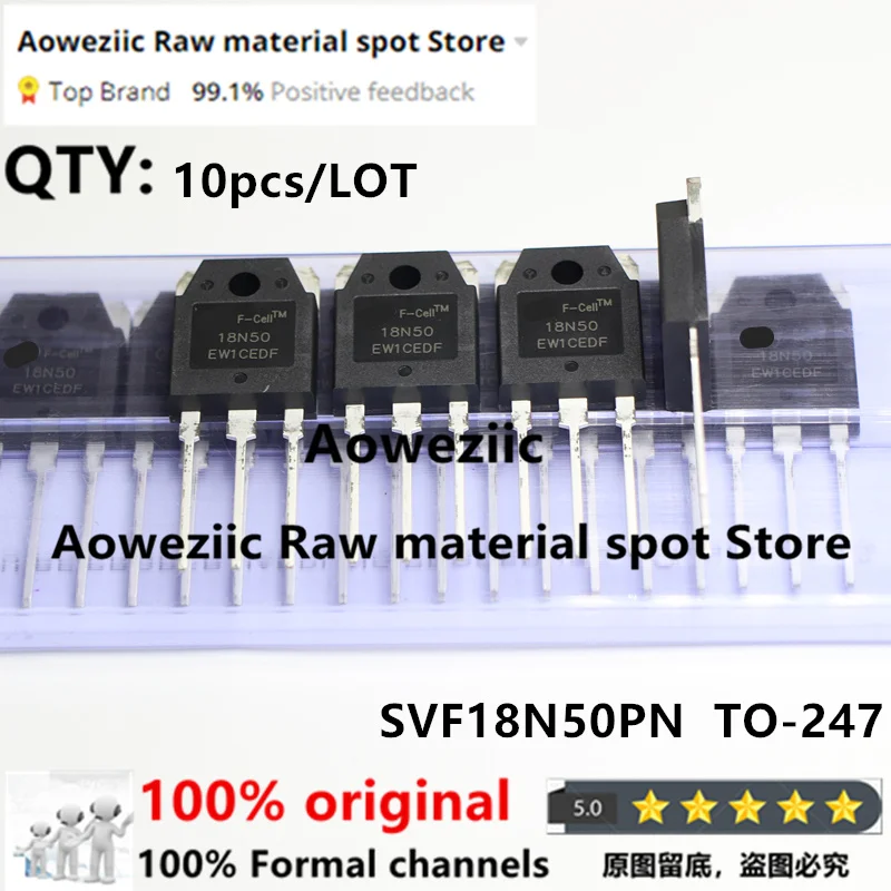 Aoweziic 2023+ 100% New Imported Original SVF18N50PN SVF18N50  18N50  TO-247 MOS FET  18A 500V