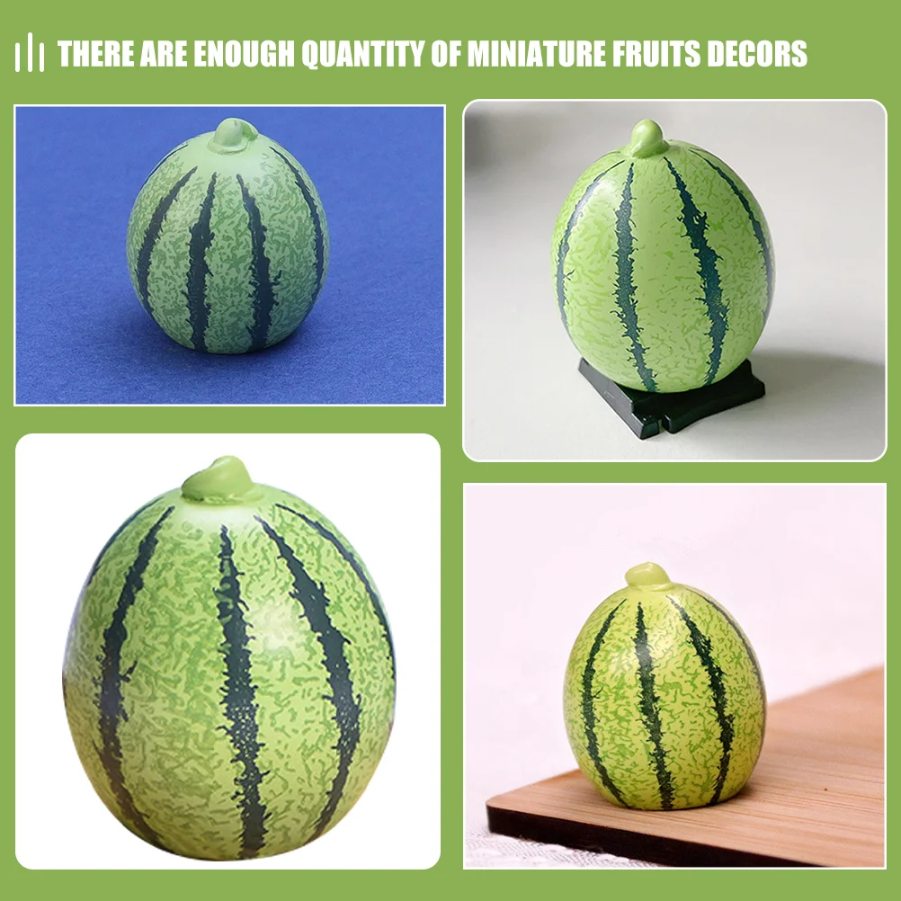 8 Pcs Mini Artificial Watermelons Realistic Resin Simulation Fruits Decor House Table Centerpieces Photo Props Home Decor