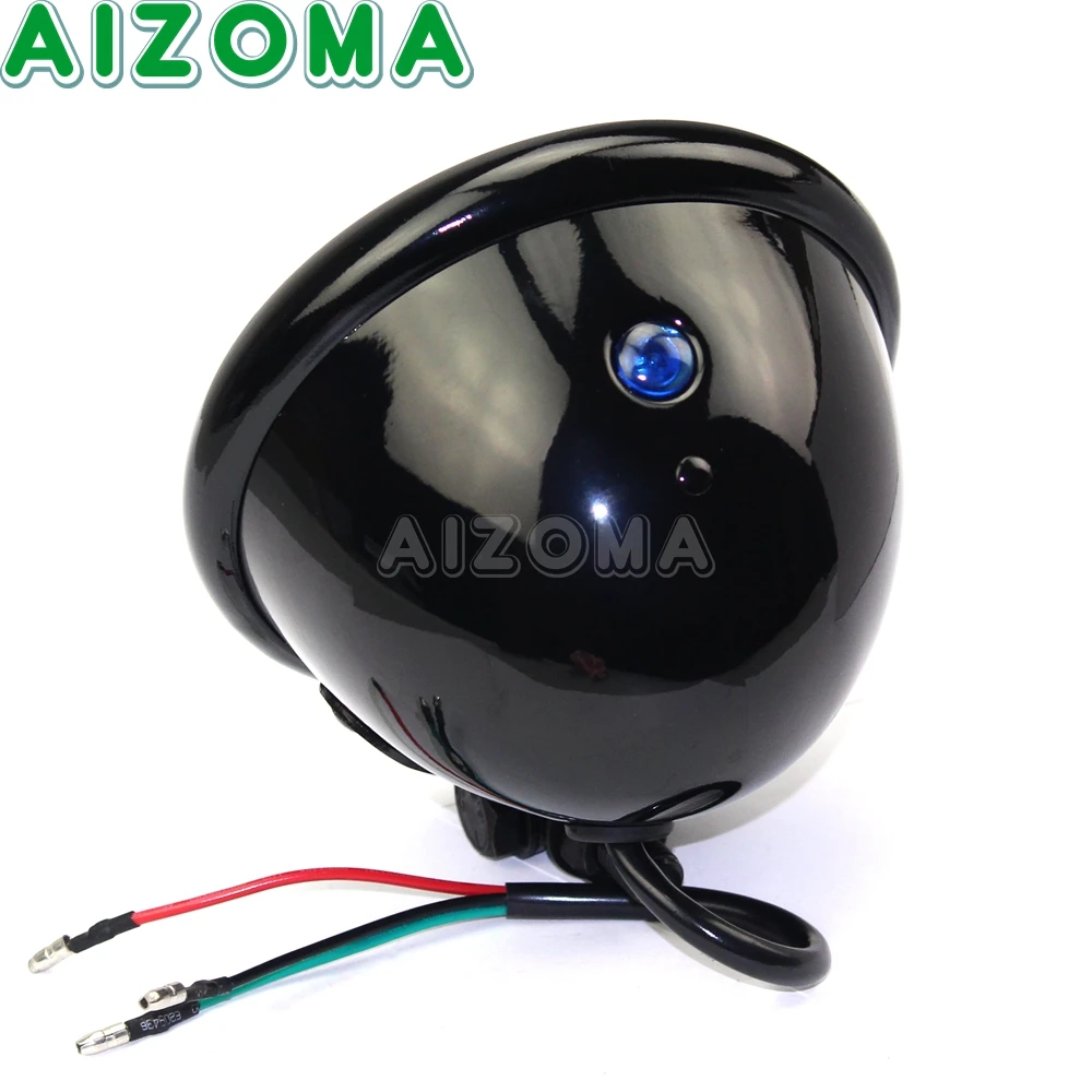 Universal For Kawasaki Vulcan Suzuki Boulevard Honda CBR Yamaha Suzuki BMW Motorcycle Front Round Headlight 4.5" Retro Headlamp - Image 5