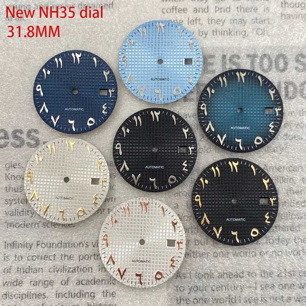 NH35 dial 31.8mm literal Arabic modified farmhouse oak dial without night light watch accessories dial