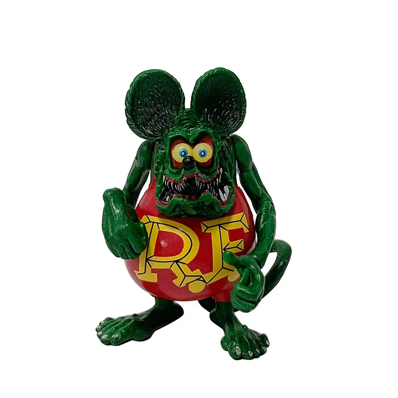 11cm Crazy Mouse Fink Legendary RAT FINK Oil Mouse 3 Doll Handheld Ornament Model Doll Toy Christmas Children\'s Gift  Brinquedos