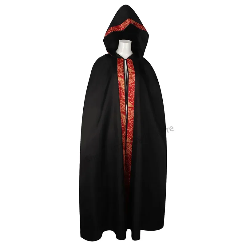 Middle Ages Black Cloak Church Set Red Edge Black Cloak Cloak Anime Stage Performance Set