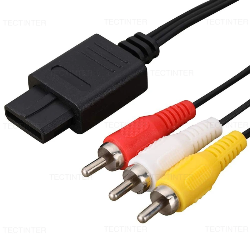 1.8m AV Audio Kabel Game Composiet 3 RCA Koper voor Nintendo 64/N64/GameCube/SNES Console Draad AV Kabel voor Schakelaar Accessoires - afbeelding 2