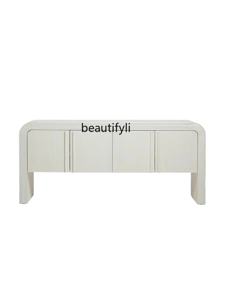 

French Cream Style Creative Dining Edge Tea Cabinet Light Luxury Entrance Storage Shoe Cabinet