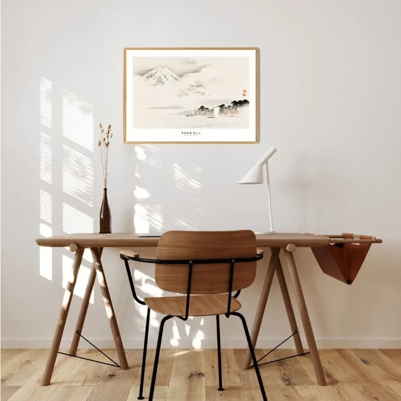 1pc Unframed Vintage Minimalist Japanese Mount Fuji Botanical Nature Landscape Poster Ukiyo-e Canvas Painting Wall Art Living Ro