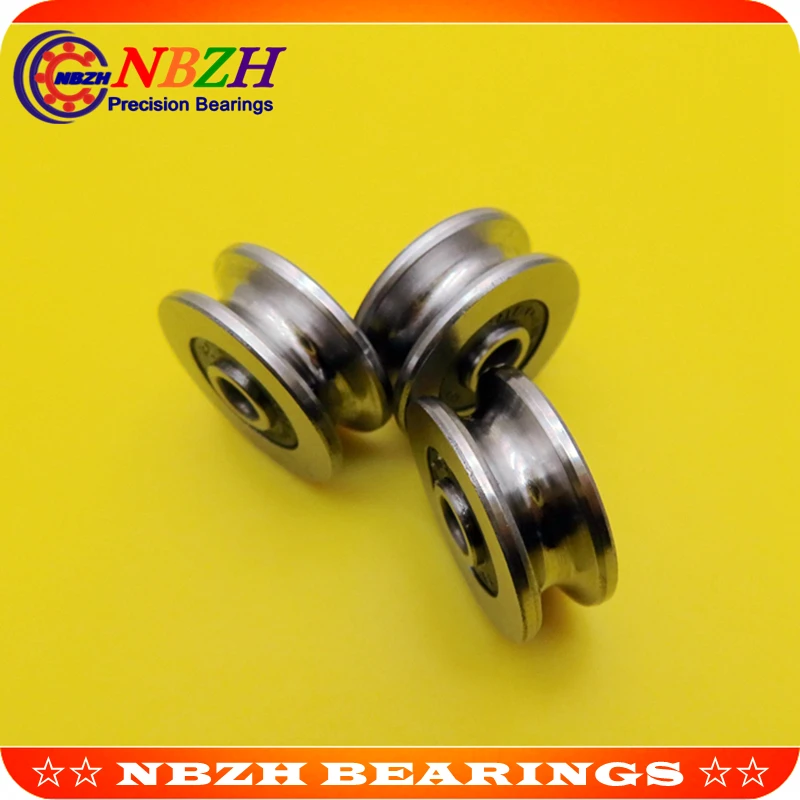 4 PC NBZH 4mm V Groove steel roller bearings JS0418U V1804-2RS U groove pulley ball bearing 4*18*8 mm V1804 0418UU