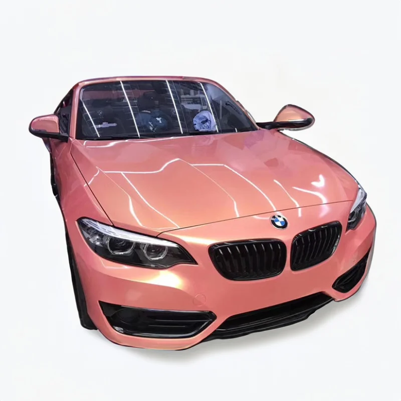 Factory Promotion Price Gloss Electro Metallic Hot Orange Auto Vehicle Wrap Clear Vinyl Sticker Car Wrapping