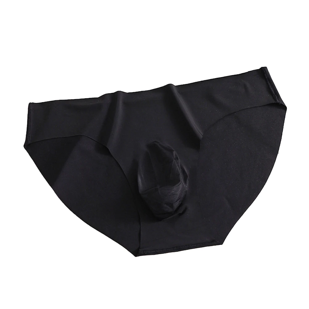

1pc Casual Mens Elastic Ice Silk Seamless U Convex Pouch Briefs Ultrathin Soft Underwear Comfortable Sexy Panties