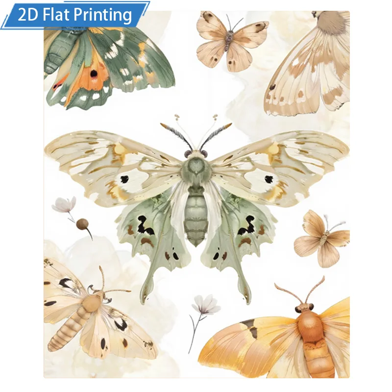 1 قطعة بطانية الفانيلا فراشة حديقة طباعة بطانية الصوف الناعمة لديكور المنزل المريح #2