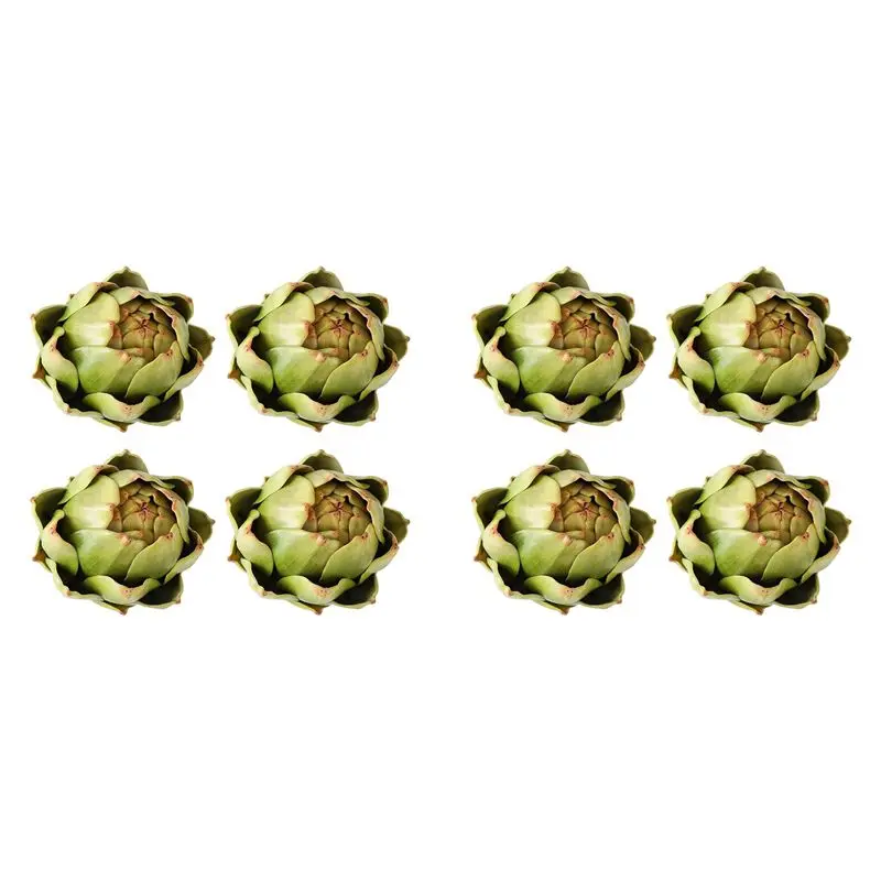

ABXF-8Pack Artificial Artichoke Vegetables And Fruits For Home Wedding Party Table Decoration (Green)