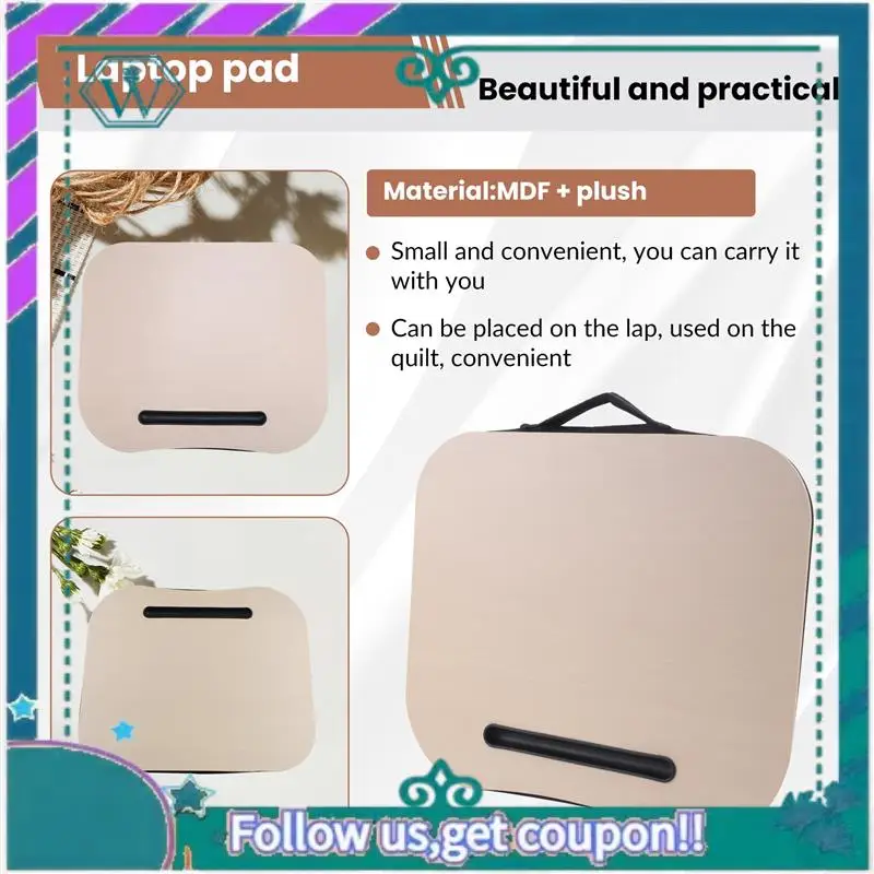 

Upgraded Desk Bed Cushion Knee Lap Handy Computer Reading Writing Table Tablet Tray Cup Holder Laptop Stand Cushion Desk Office