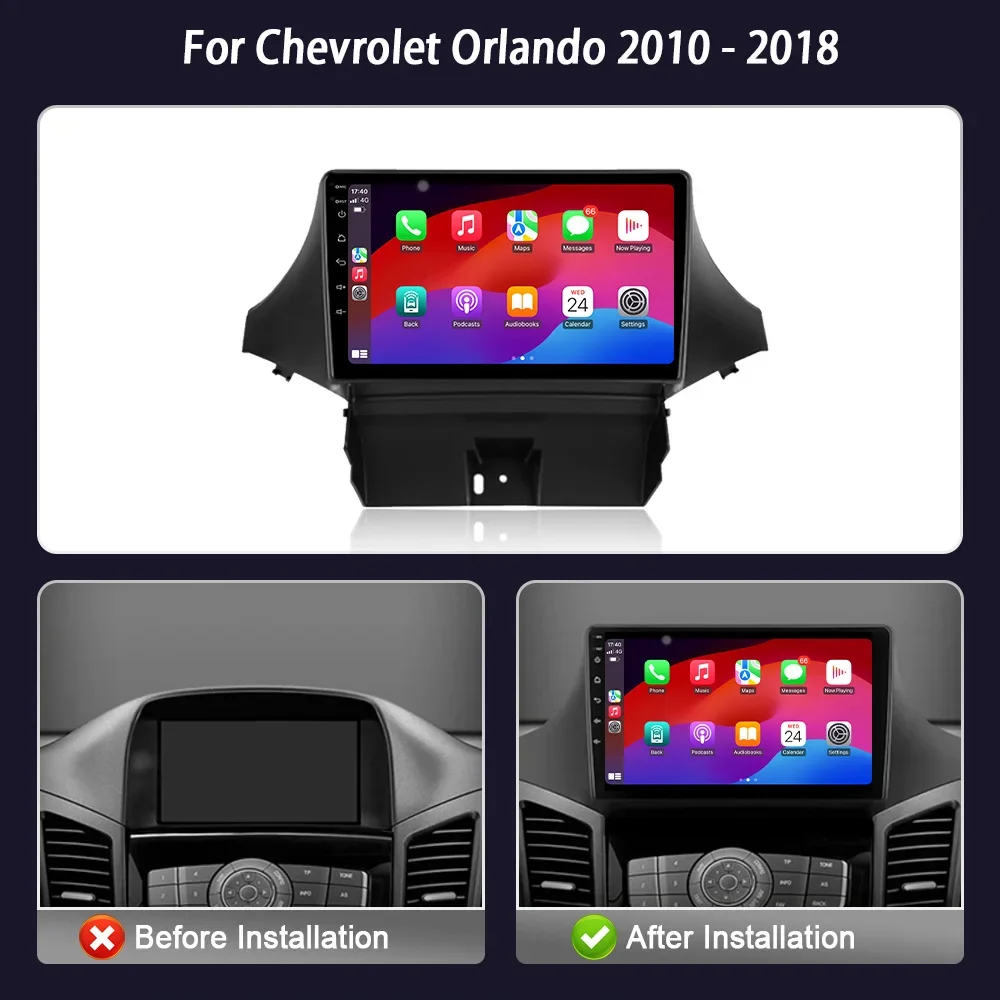 Android14 For CHEVROLET ORLANDO 2010 - 2018 Car Radio Carplay Multimedia Coche lntelligent Systems Bluetooth Screen Stereo