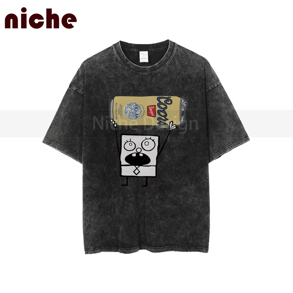 

Винтажная стираная футболка унисекс с принтом детской кока-колы, женская футболка, повседневная одежда, топы, новая одежда высокого качества из хлопка