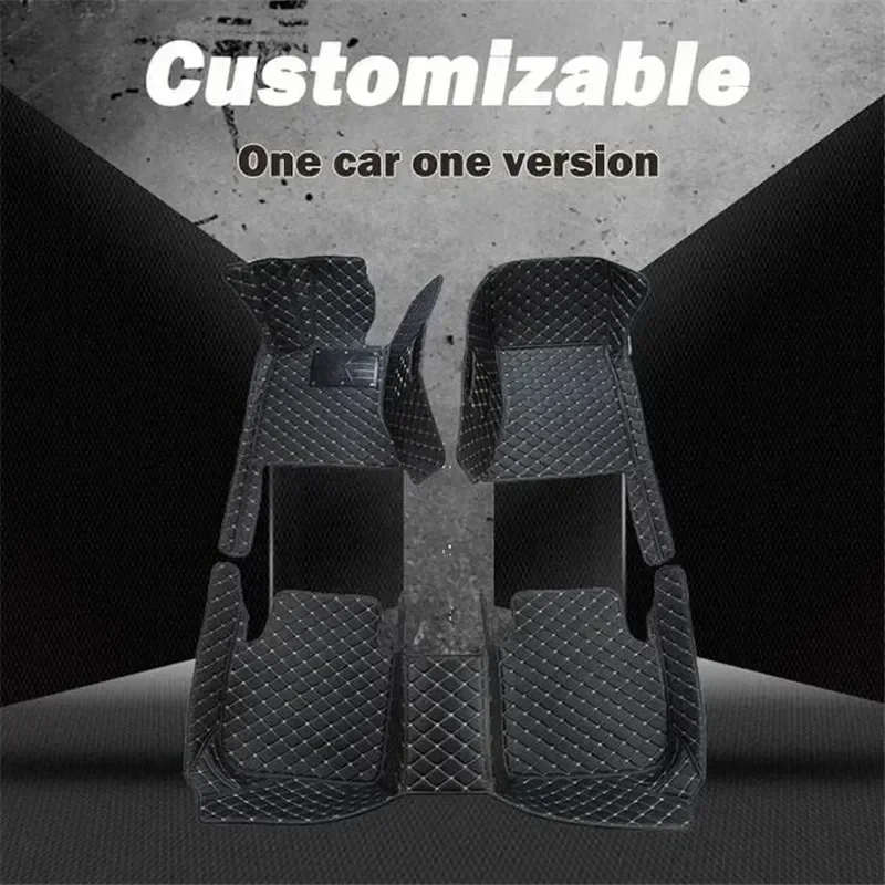 Full Set Car Floor Mats for Honda City 2015 2016 2017 2018 Luxury Leather Floor Mats for Cars Mats Carpets Accessories